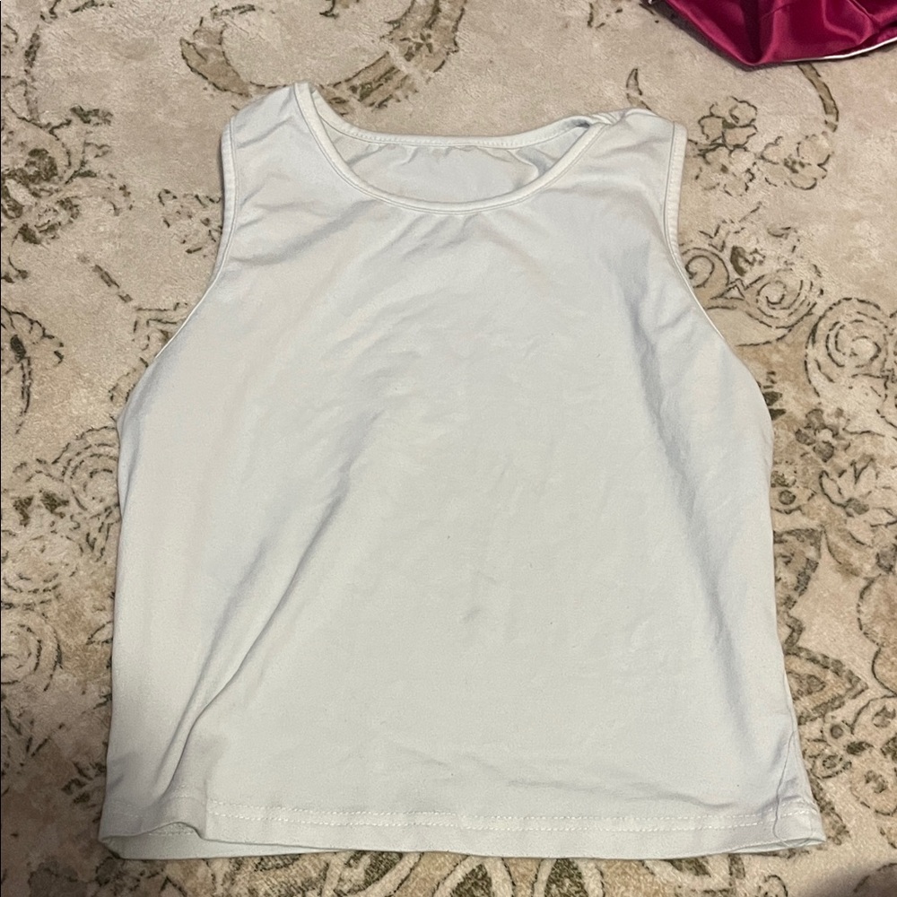 Women's White Sleeveless Top